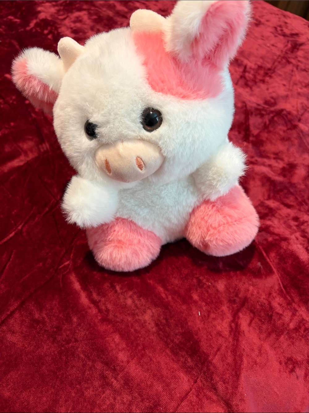 Plush Pink and White Cow NWOT